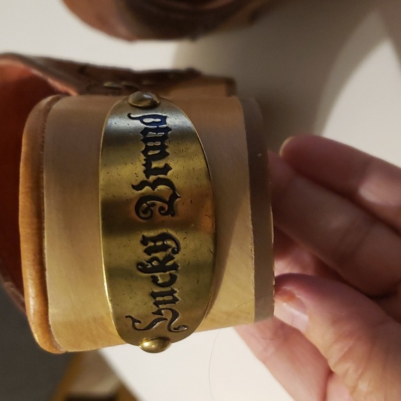 LUCKY BRAND LEATHER/SUEDE PEACE SIGN CLOGS SZ 7 NEW - Picture 4 of 16